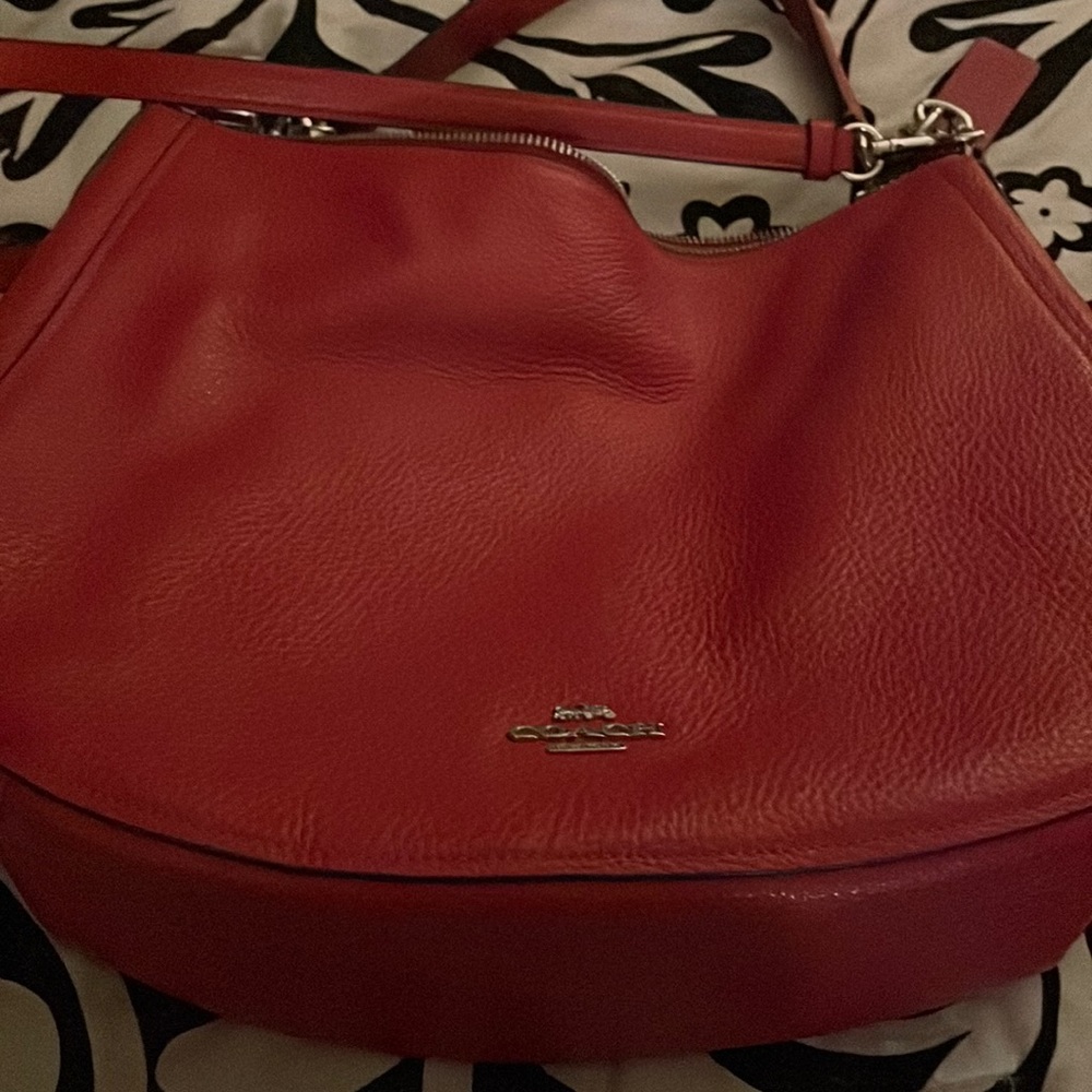 Red coach bag real